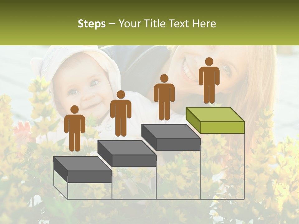 A Woman Holding A Baby In A Field Of Flowers PowerPoint Template