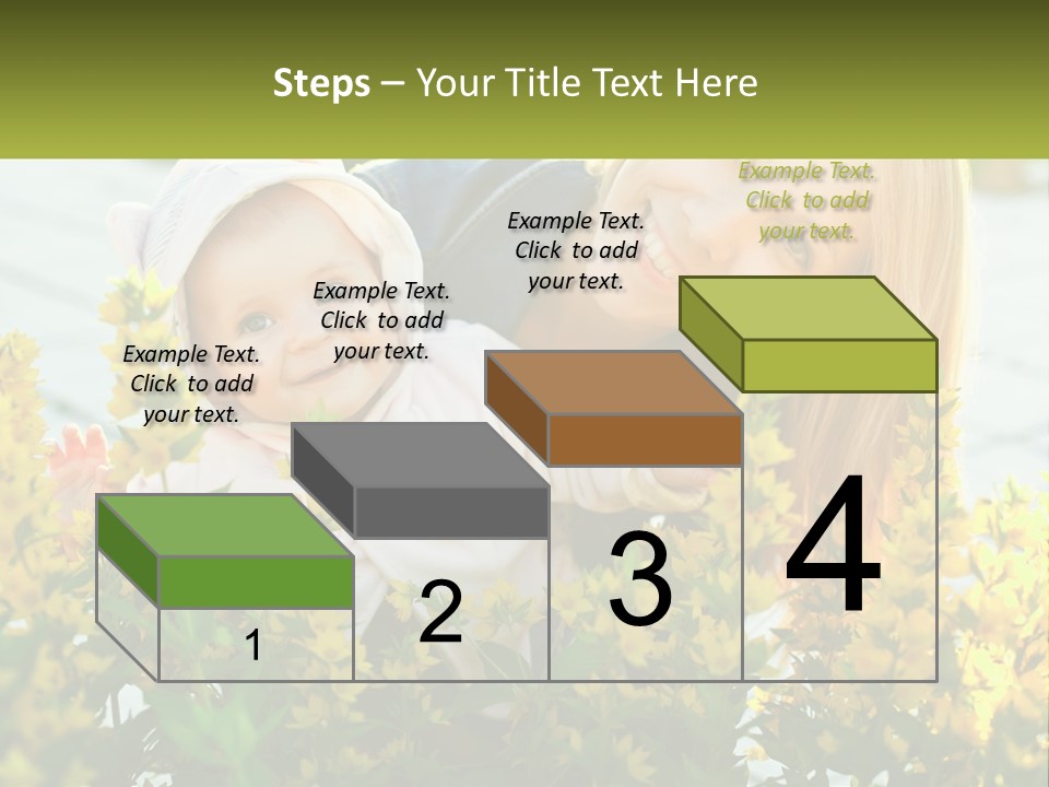 A Woman Holding A Baby In A Field Of Flowers PowerPoint Template