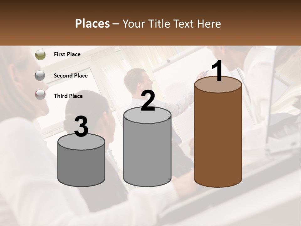 A Group Of Business People In A Meeting PowerPoint Template