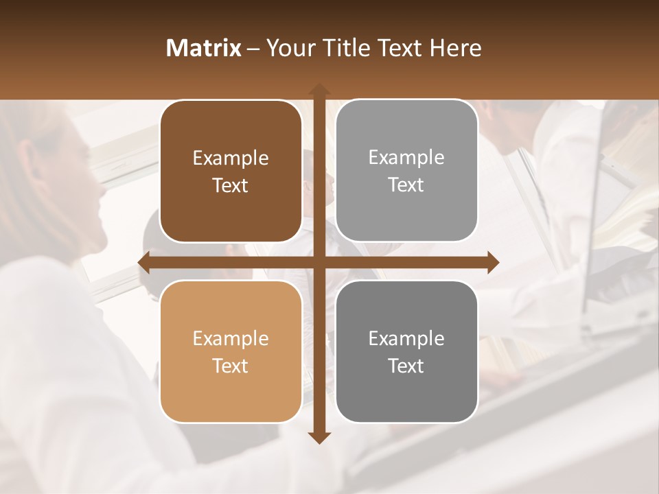 A Group Of Business People In A Meeting PowerPoint Template