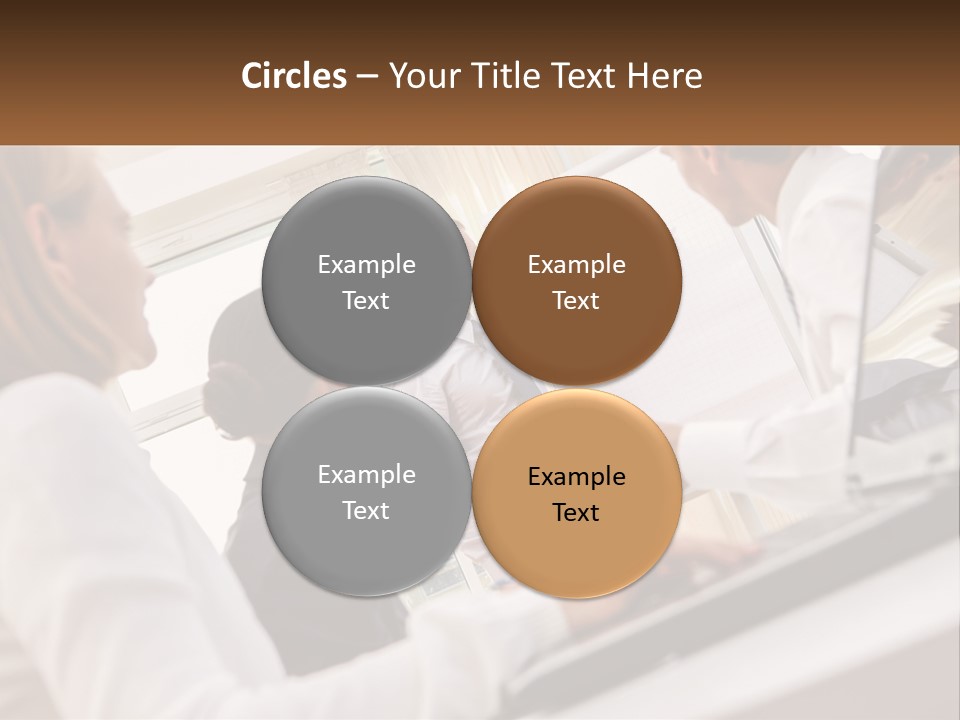 A Group Of Business People In A Meeting PowerPoint Template