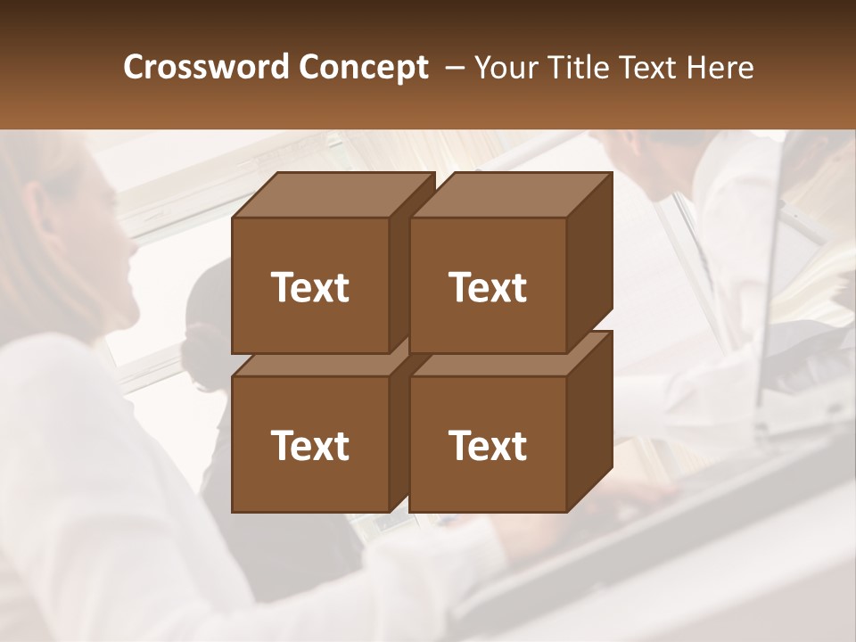 A Group Of Business People In A Meeting PowerPoint Template
