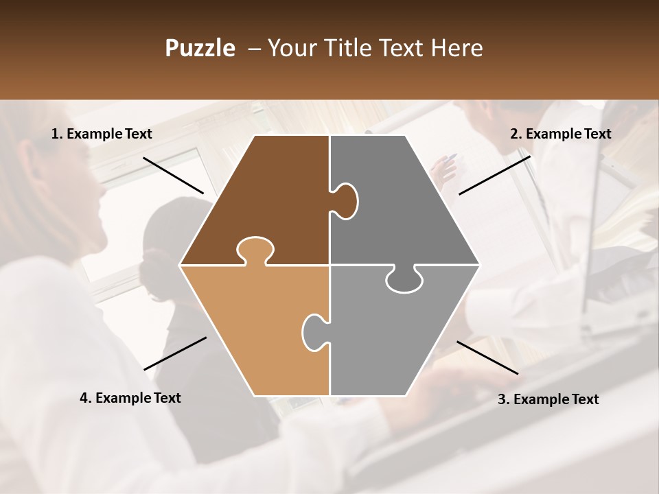 A Group Of Business People In A Meeting PowerPoint Template