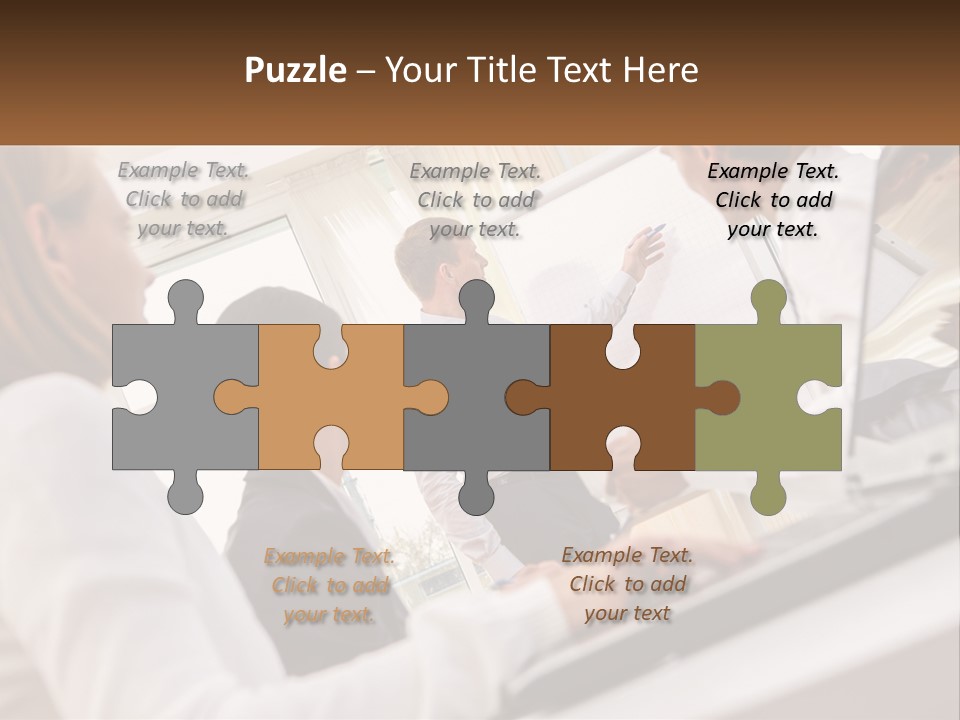 A Group Of Business People In A Meeting PowerPoint Template