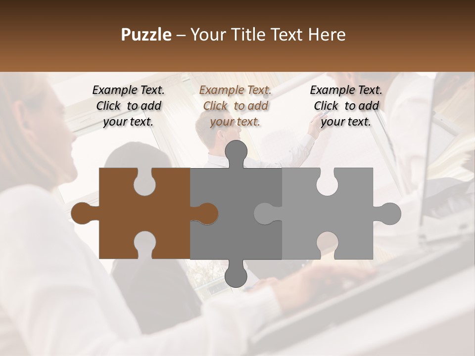 A Group Of Business People In A Meeting PowerPoint Template