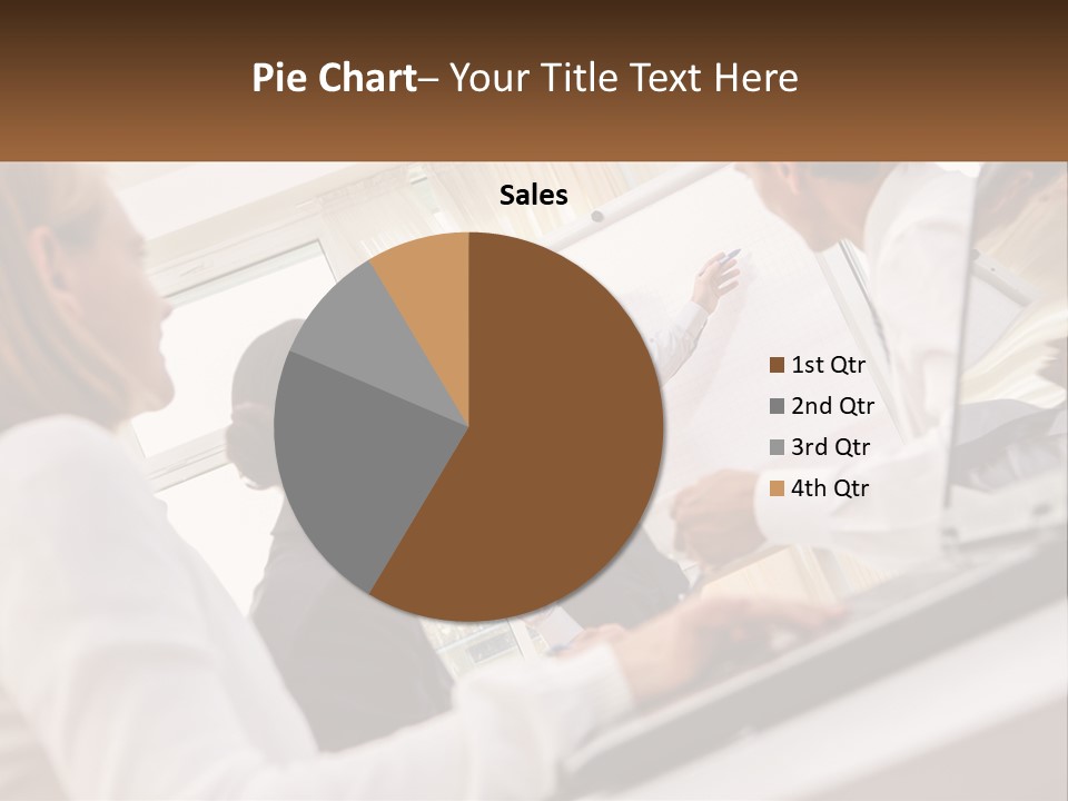 A Group Of Business People In A Meeting PowerPoint Template