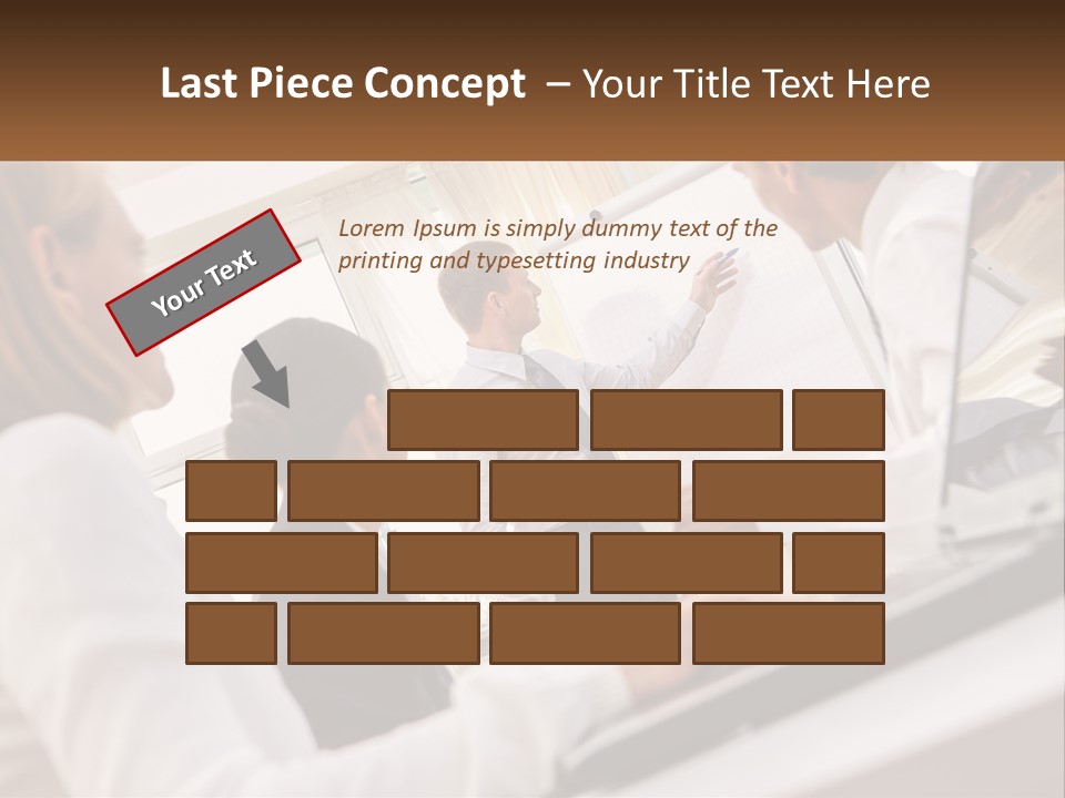 A Group Of Business People In A Meeting PowerPoint Template