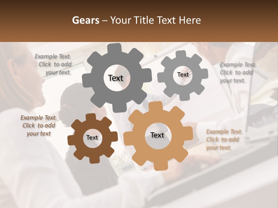 A Group Of Business People In A Meeting PowerPoint Template