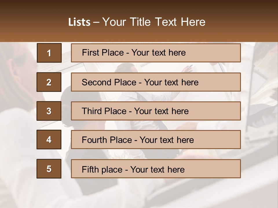 A Group Of Business People In A Meeting PowerPoint Template