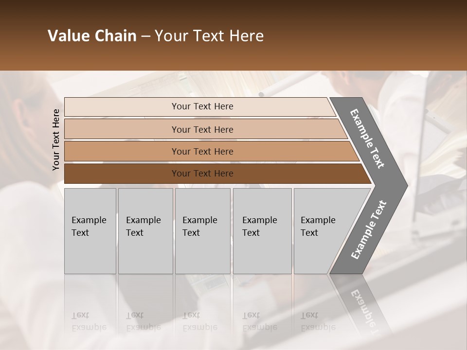 A Group Of Business People In A Meeting PowerPoint Template