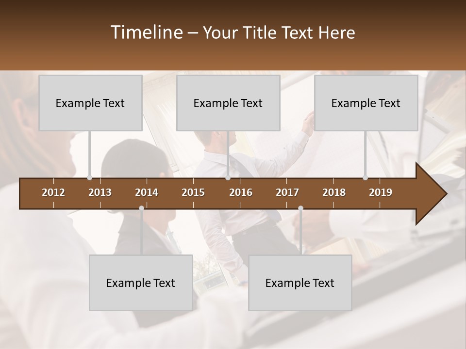 A Group Of Business People In A Meeting PowerPoint Template