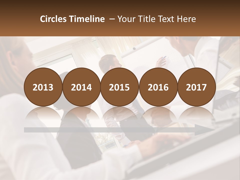 A Group Of Business People In A Meeting PowerPoint Template