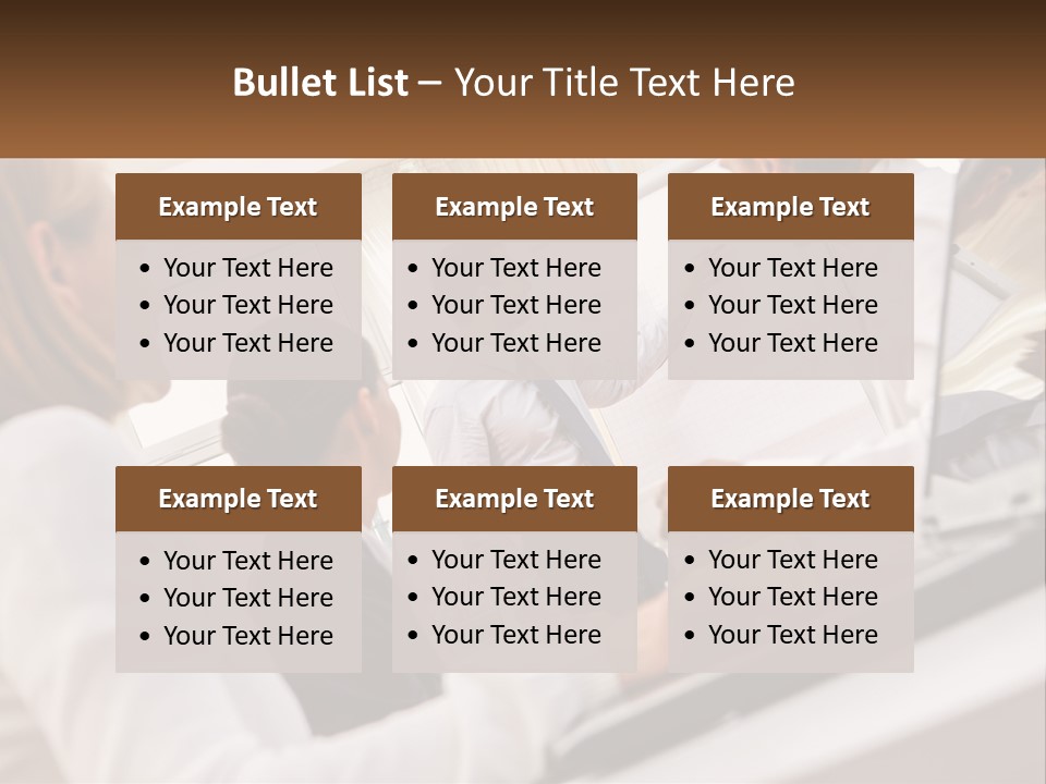 A Group Of Business People In A Meeting PowerPoint Template