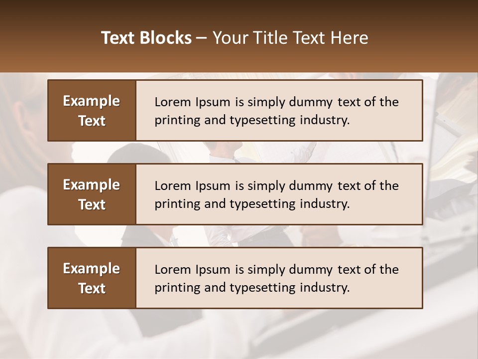 A Group Of Business People In A Meeting PowerPoint Template
