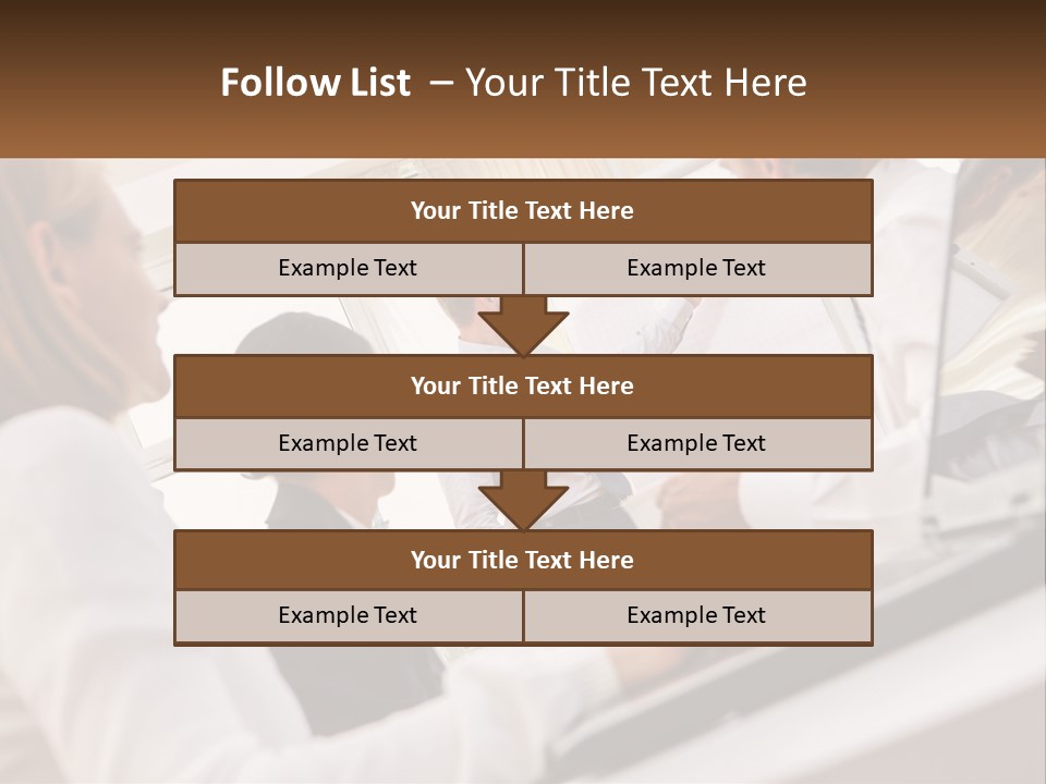 A Group Of Business People In A Meeting PowerPoint Template
