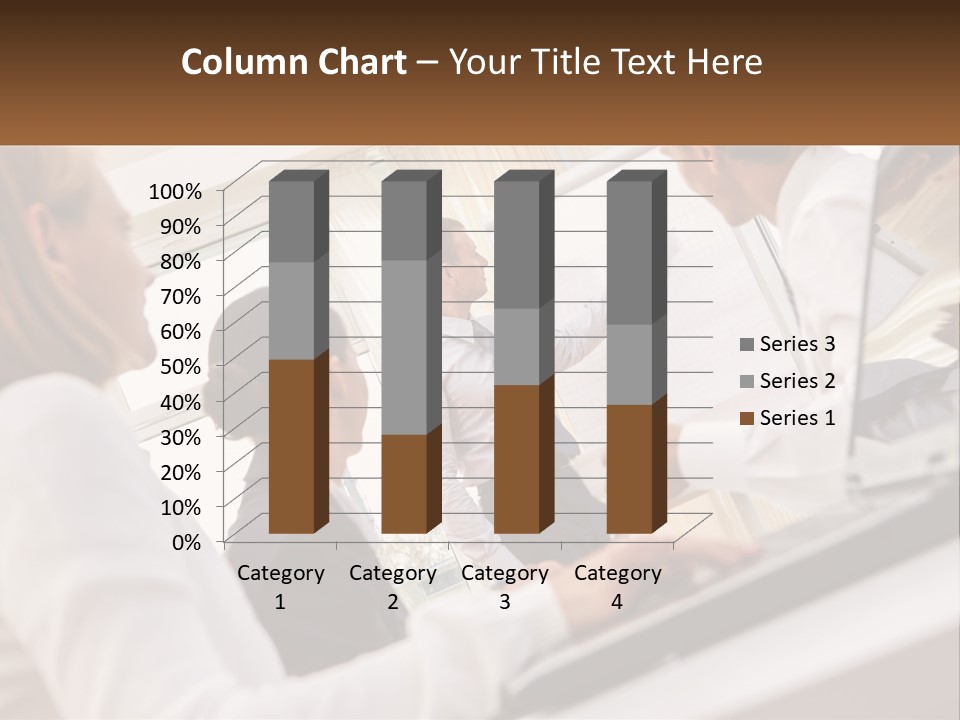 A Group Of Business People In A Meeting PowerPoint Template
