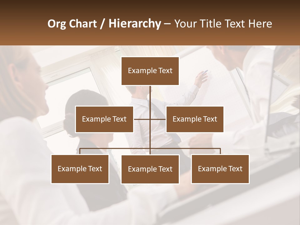 A Group Of Business People In A Meeting PowerPoint Template