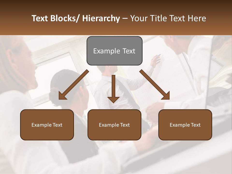 A Group Of Business People In A Meeting PowerPoint Template