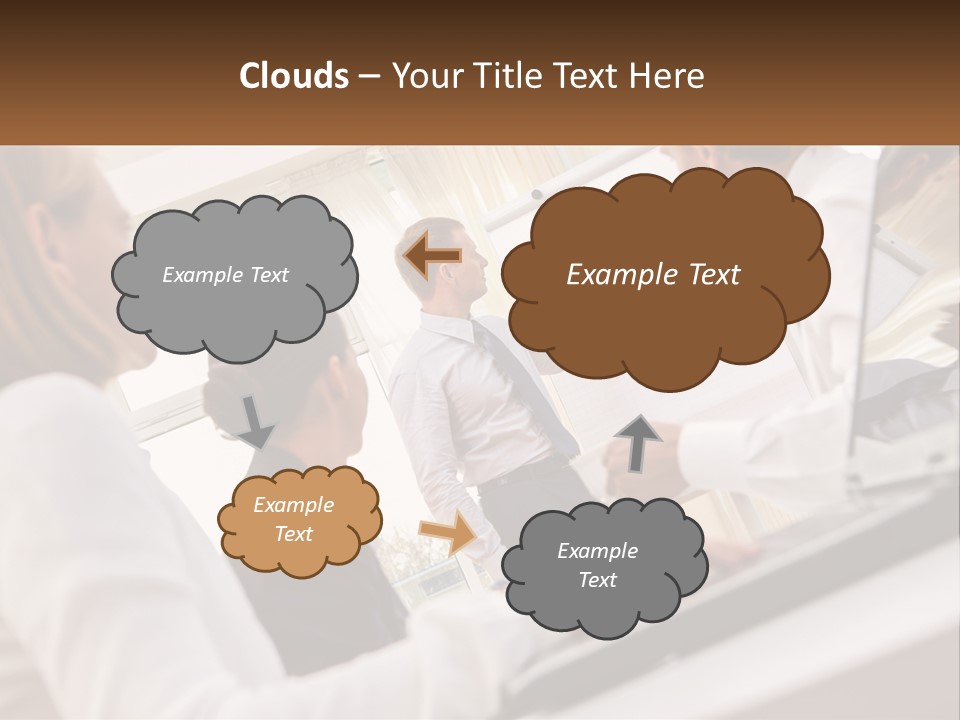 A Group Of Business People In A Meeting PowerPoint Template