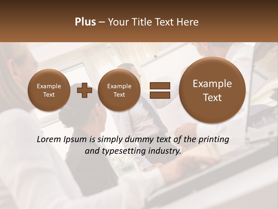 A Group Of Business People In A Meeting PowerPoint Template