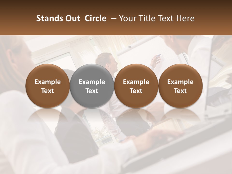 A Group Of Business People In A Meeting PowerPoint Template