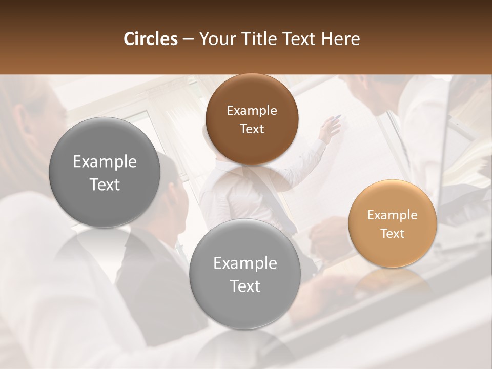 A Group Of Business People In A Meeting PowerPoint Template