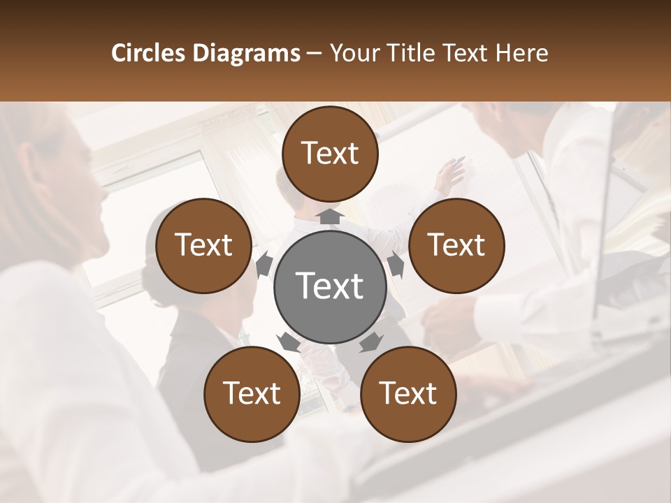 A Group Of Business People In A Meeting PowerPoint Template