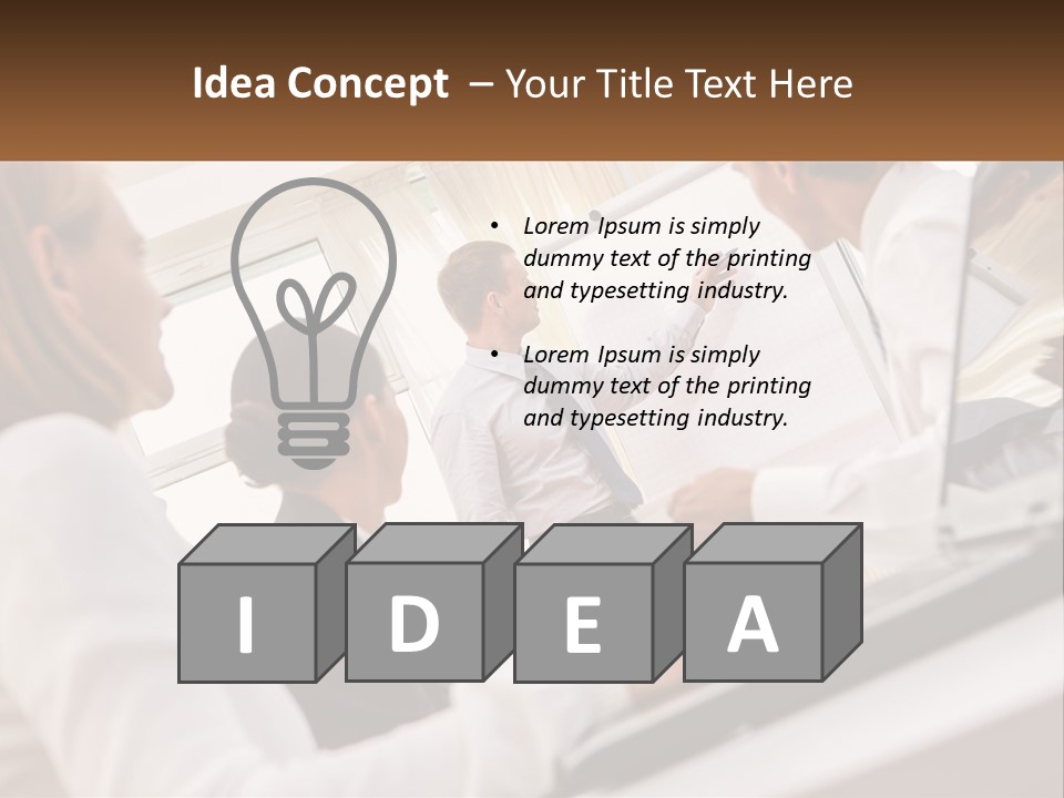 A Group Of Business People In A Meeting PowerPoint Template