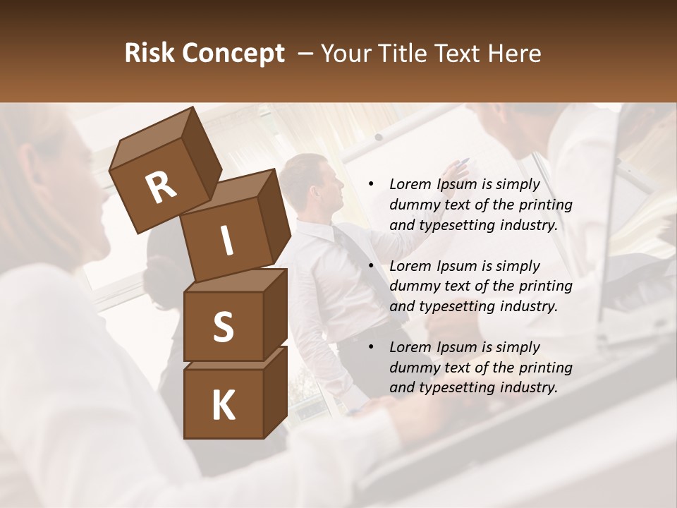 A Group Of Business People In A Meeting PowerPoint Template