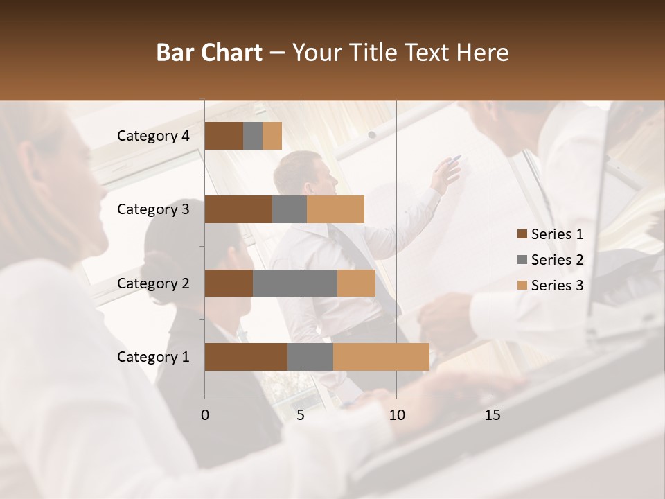 A Group Of Business People In A Meeting PowerPoint Template