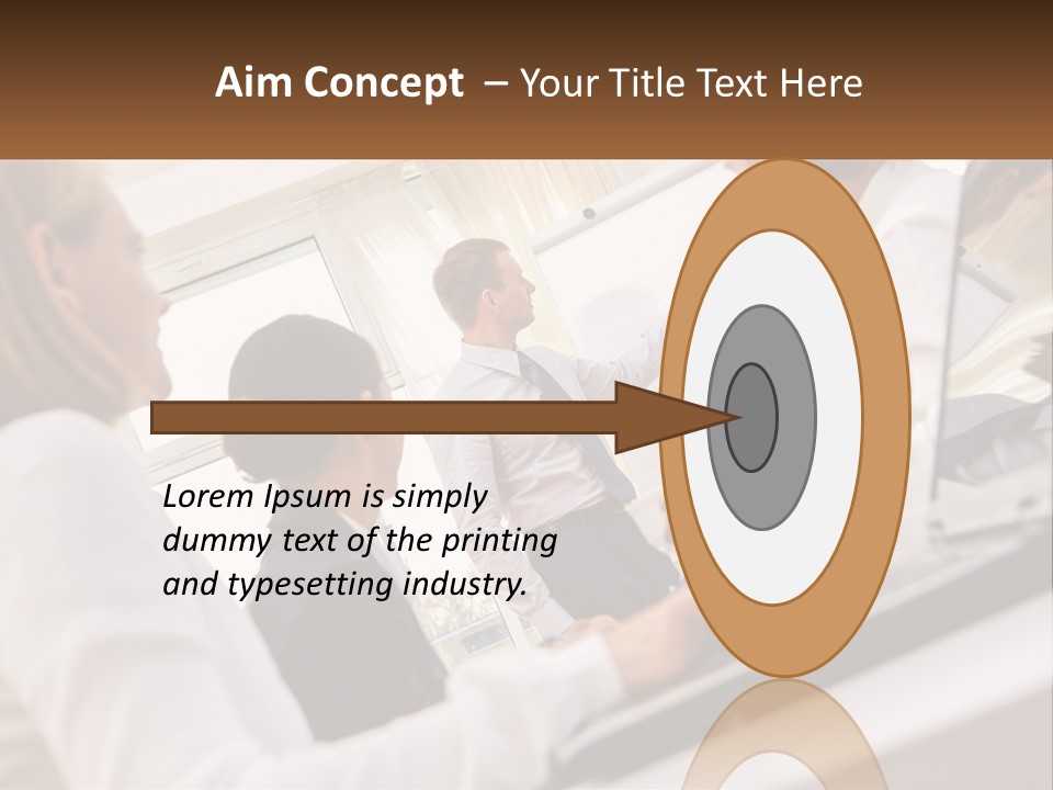 A Group Of Business People In A Meeting PowerPoint Template