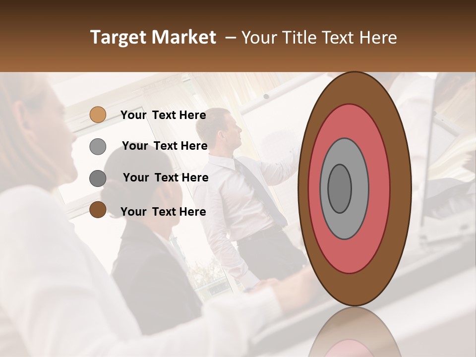 A Group Of Business People In A Meeting PowerPoint Template