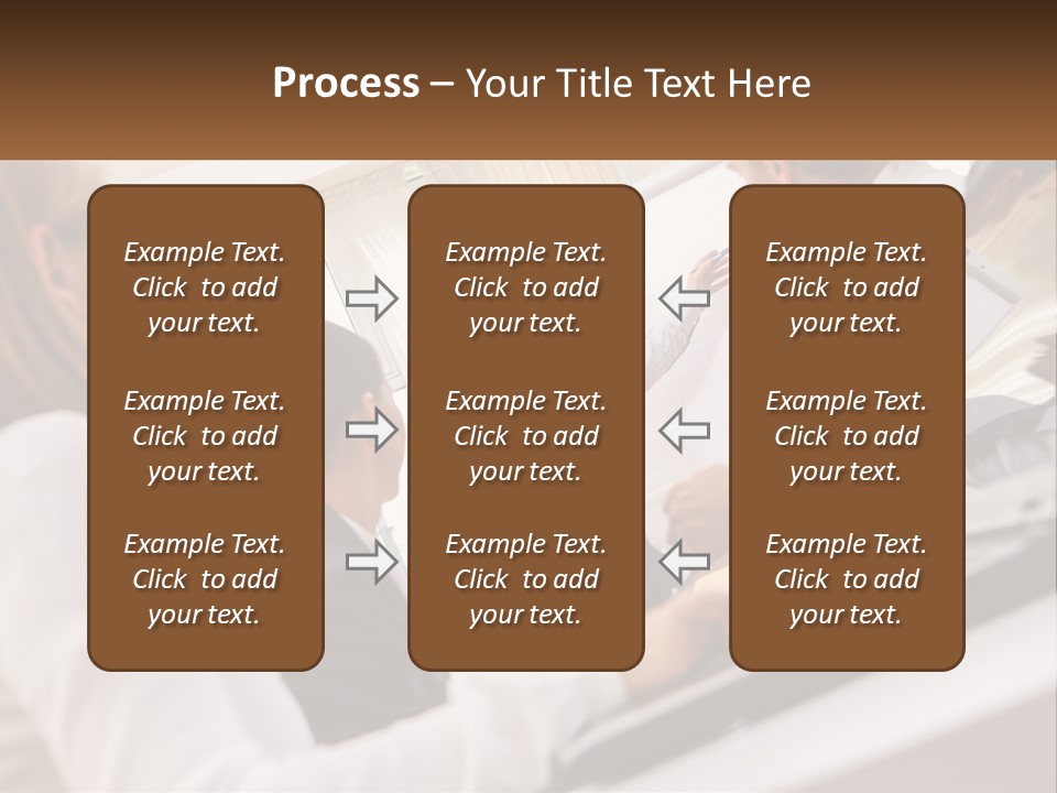 A Group Of Business People In A Meeting PowerPoint Template