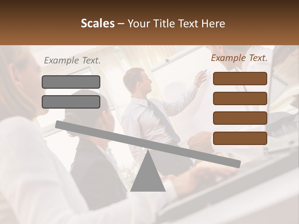 A Group Of Business People In A Meeting PowerPoint Template
