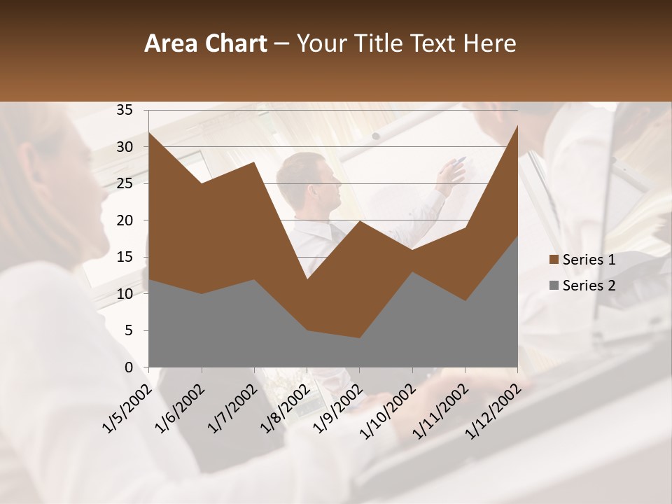 A Group Of Business People In A Meeting PowerPoint Template