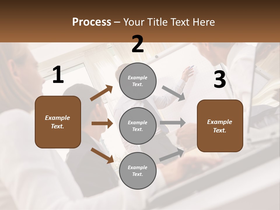 A Group Of Business People In A Meeting PowerPoint Template