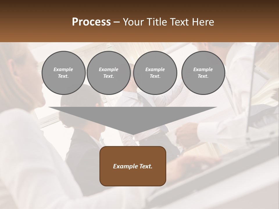 A Group Of Business People In A Meeting PowerPoint Template