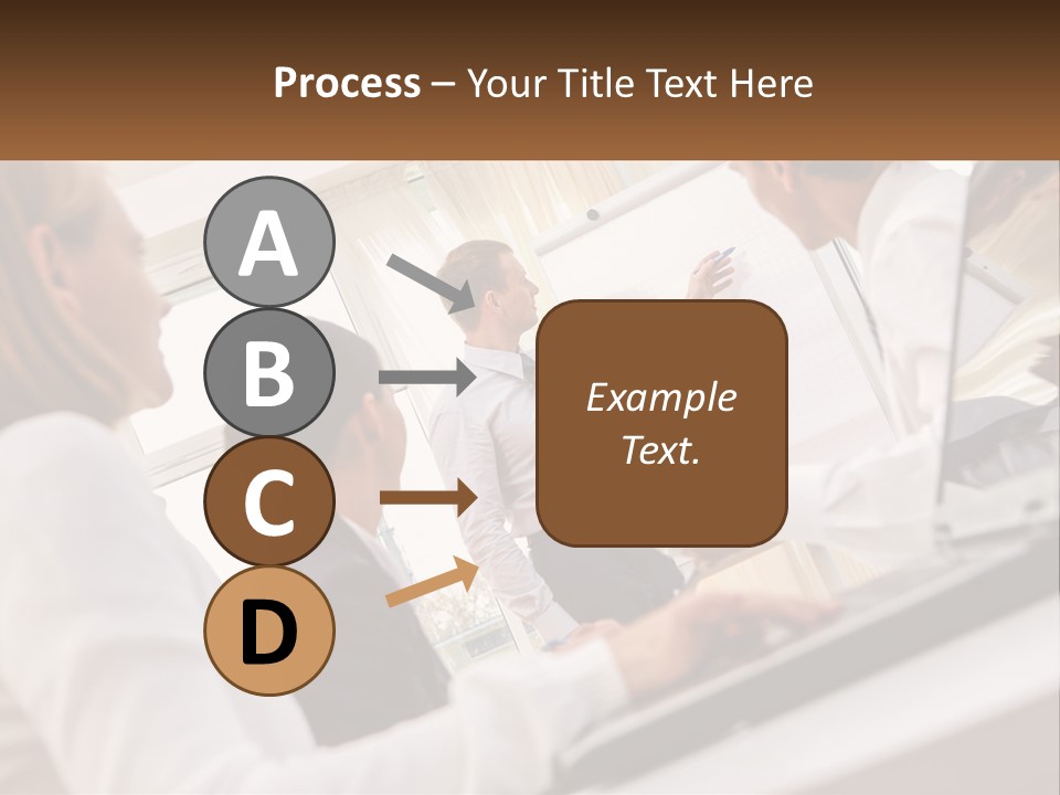 A Group Of Business People In A Meeting PowerPoint Template