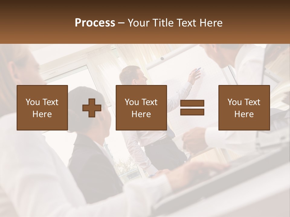 A Group Of Business People In A Meeting PowerPoint Template