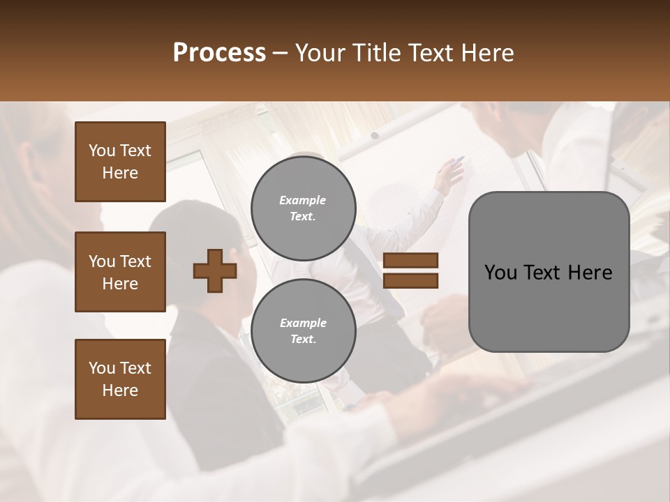 A Group Of Business People In A Meeting PowerPoint Template