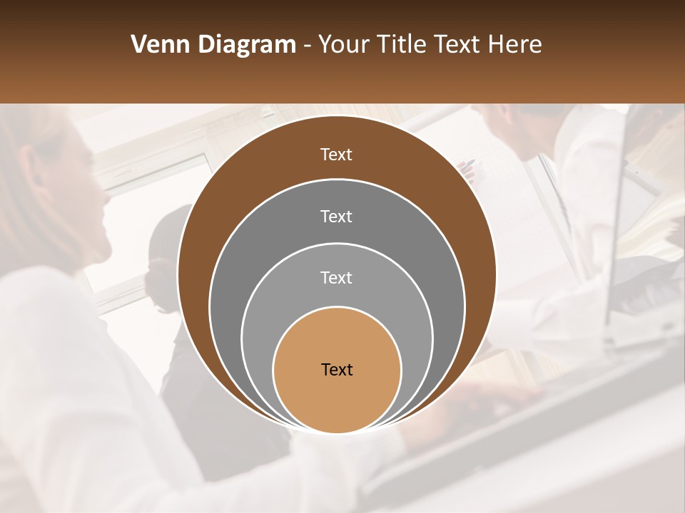 A Group Of Business People In A Meeting PowerPoint Template