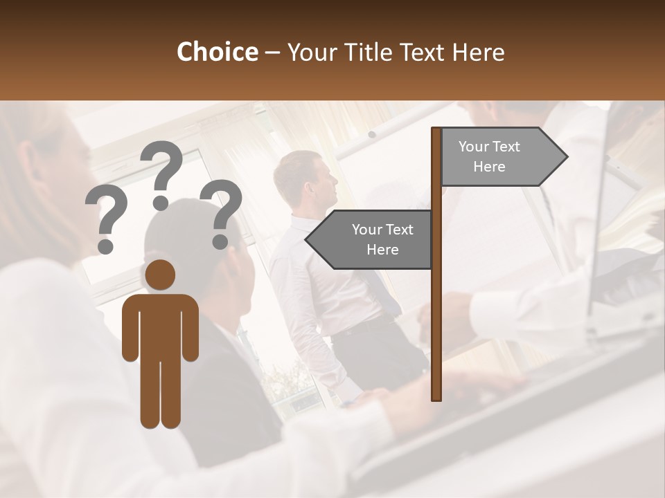 A Group Of Business People In A Meeting PowerPoint Template