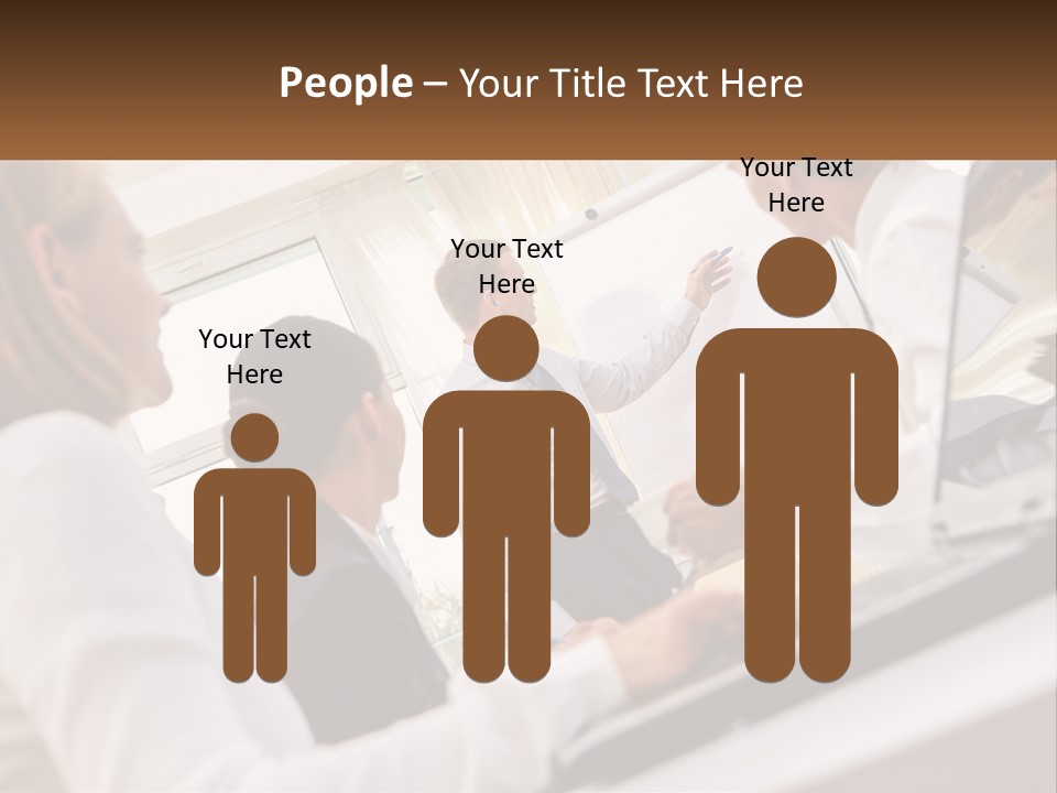 A Group Of Business People In A Meeting PowerPoint Template