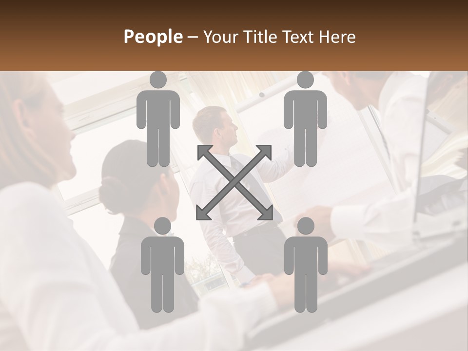 A Group Of Business People In A Meeting PowerPoint Template