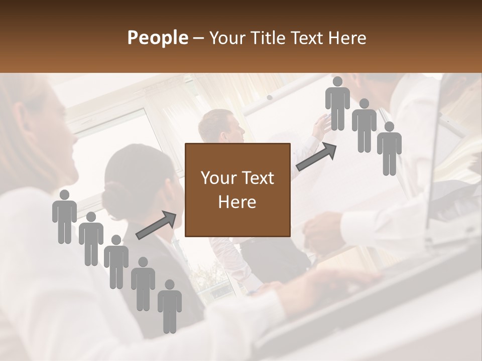 A Group Of Business People In A Meeting PowerPoint Template