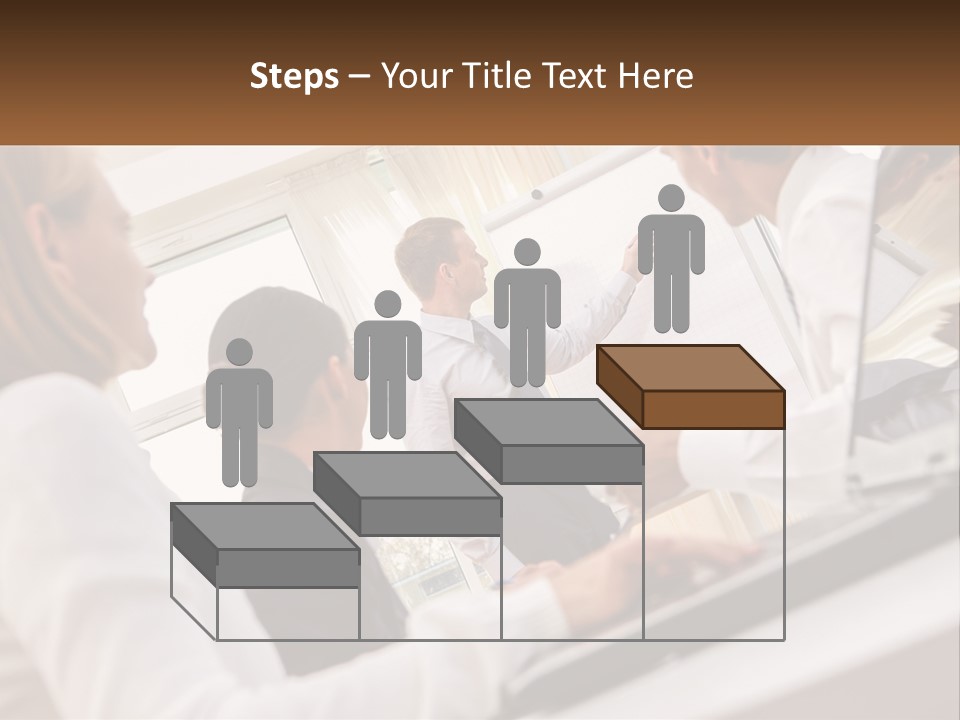 A Group Of Business People In A Meeting PowerPoint Template