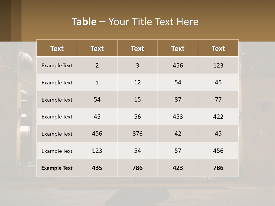 A Large Church With A Chandelier And A Clock On The Wall PowerPoint Template