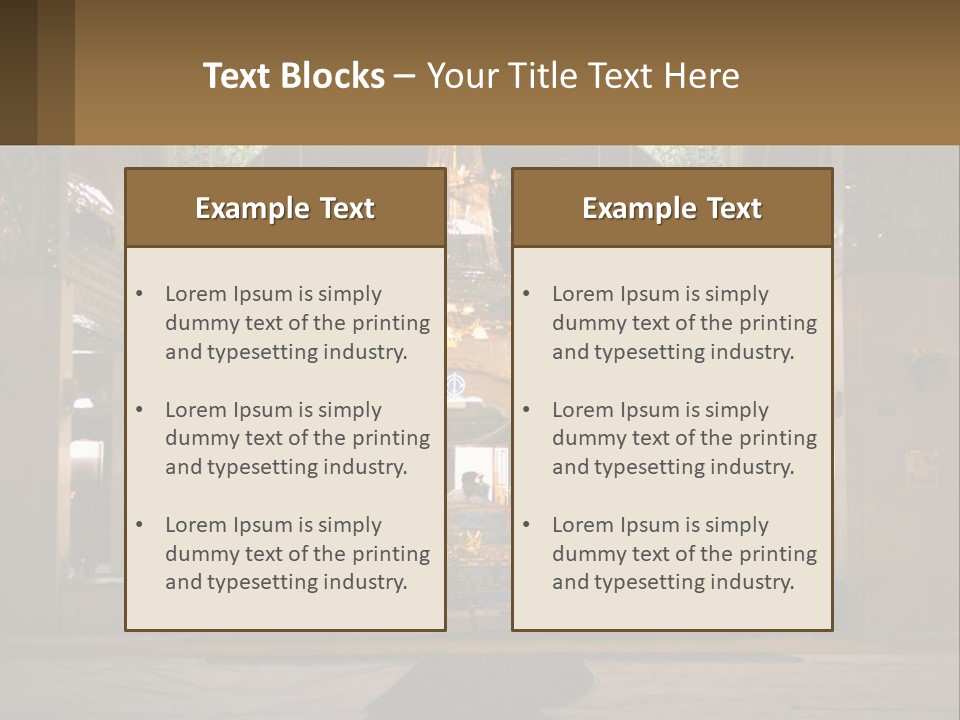 A Large Church With A Chandelier And A Clock On The Wall PowerPoint Template