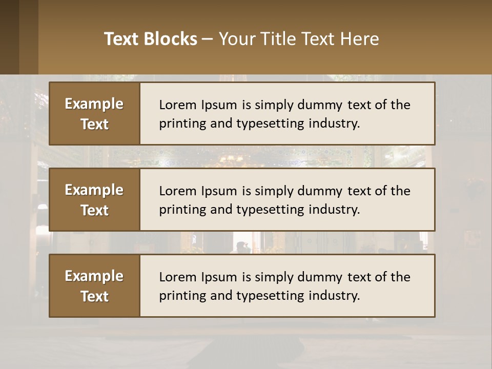 A Large Church With A Chandelier And A Clock On The Wall PowerPoint Template