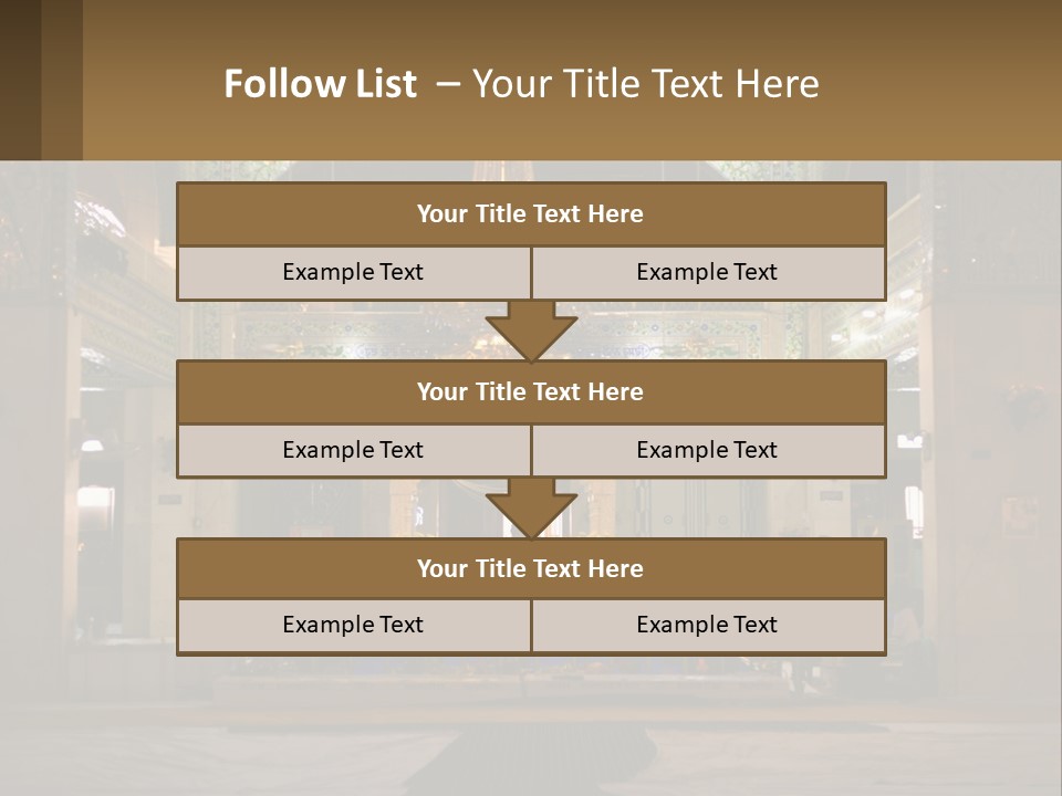 A Large Church With A Chandelier And A Clock On The Wall PowerPoint Template